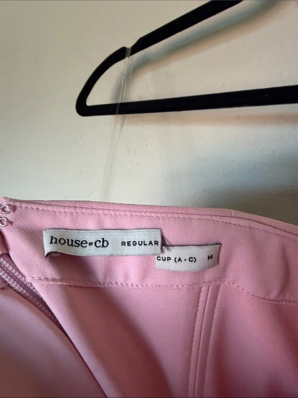 HOUSE OF CB 'Adrienne' Pink Quartz Strapless Gown size M A-C
